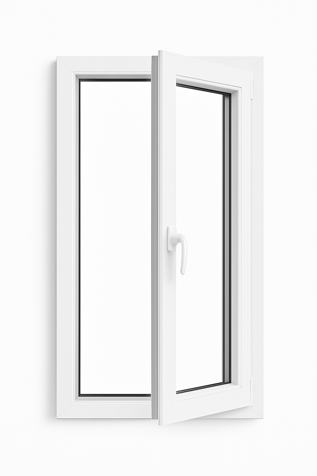 Ventana de PVC 1 Hoja Blanco Oscilobatiente Derecha ↔️ 600x600 ↕️ MATE