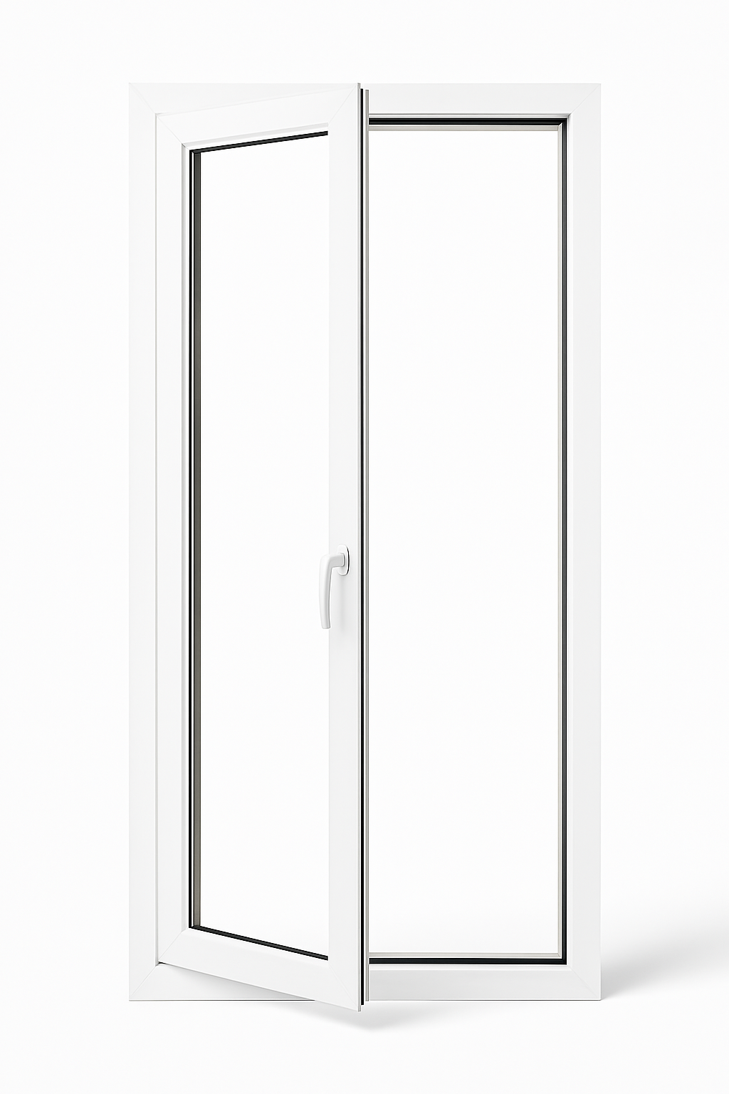 White PVC Tilt-and-Turn Balcony Door Left ↔️ 900 x 2100 ↕️